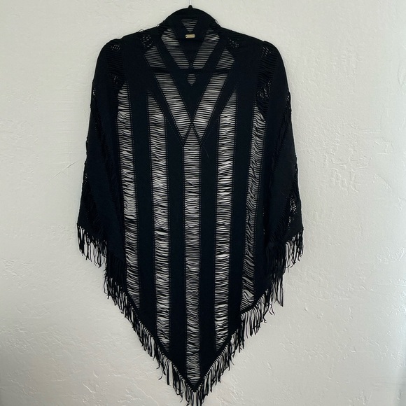 Beach Bunny Black Fringe Swim Coverup - Picture 2 of 5